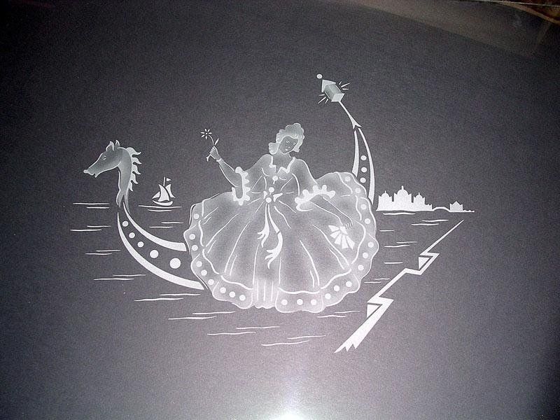 decoro smerigliato e sfumato