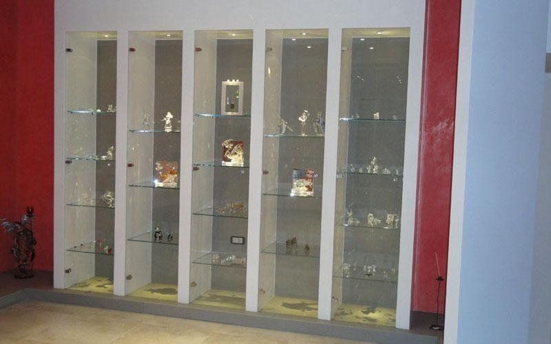 Vetrine espositrici in cristallo extrachiaro