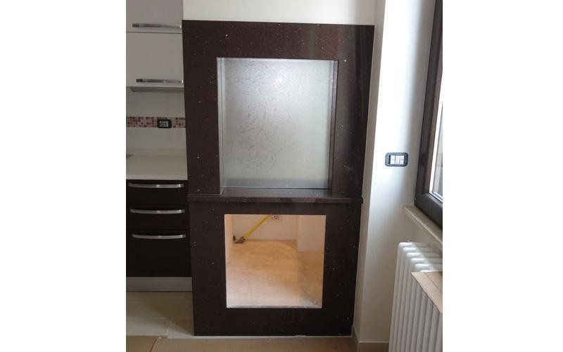 Fracassé in specchio satinato con apertura elettrica