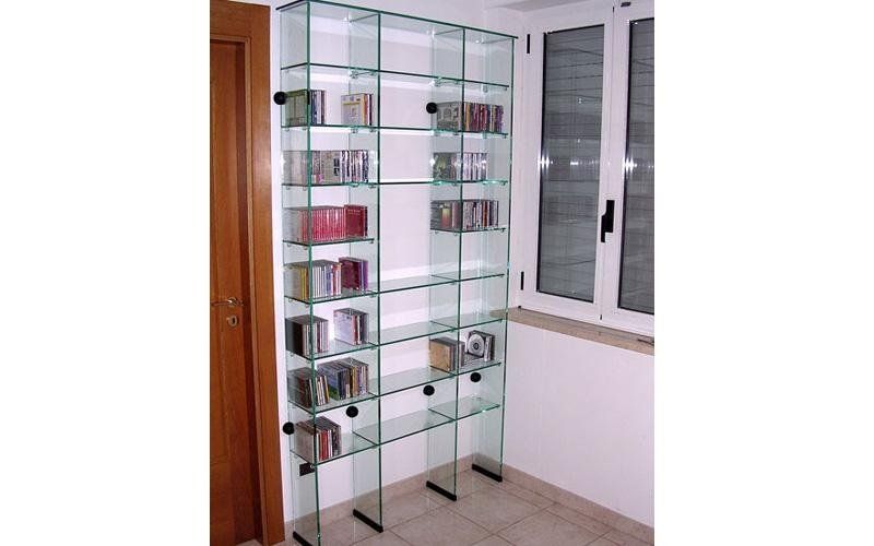 Porta CD a parete in vetro