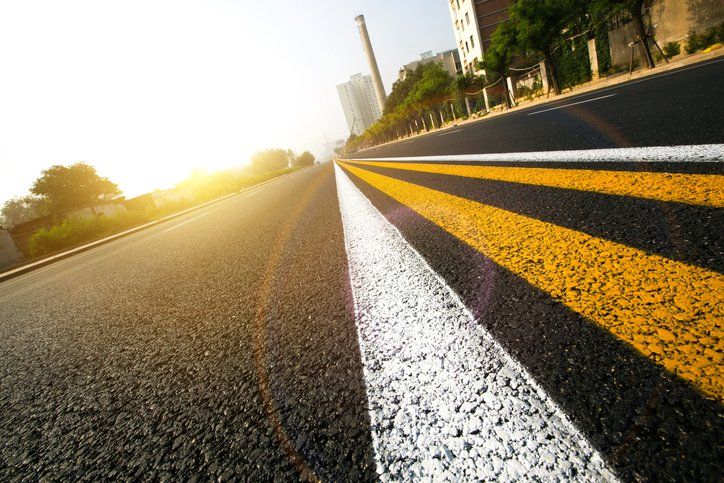 White And Yellow Road Lines — North Hills, CA — Atlas Driving & Traffic School