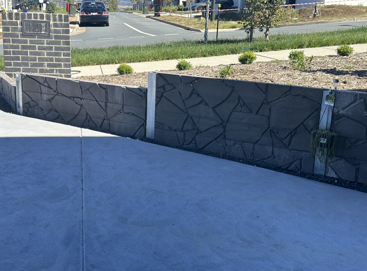 Concrete Retaining Wall— Capital Fencing in Charnwood, ACT