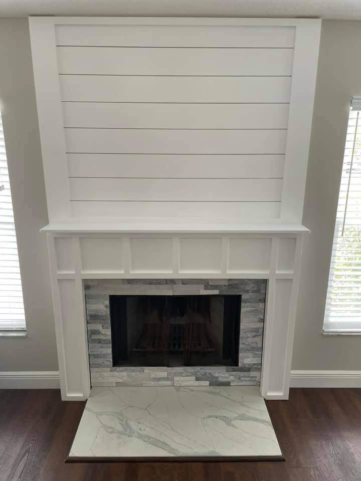 accent wall Fireplace Surround | Tampa, FL | Houghtz Designs| Tampa, FL | Houghtz Designs
