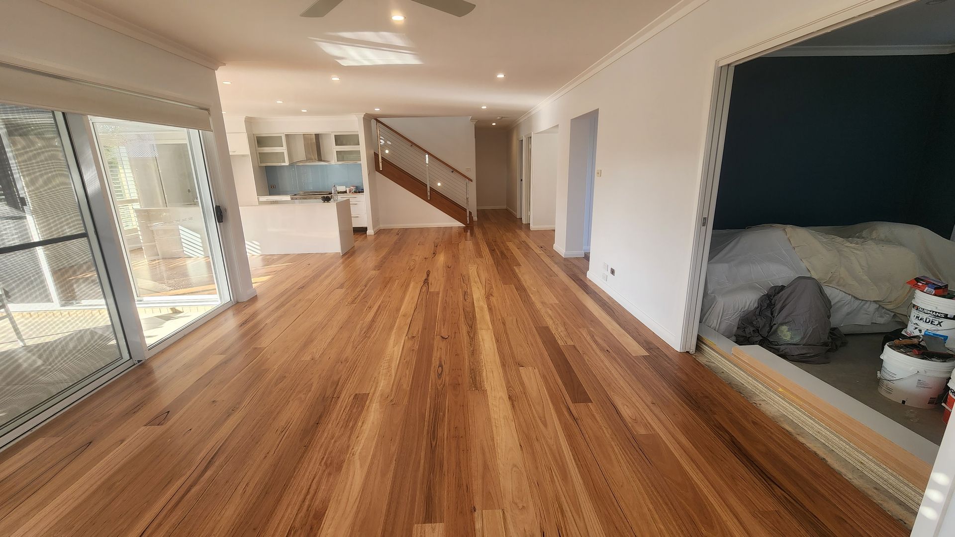 A Room With a Wooden Floor and a Window — Shane Callinan Floor Sanding In North Haven, NSW