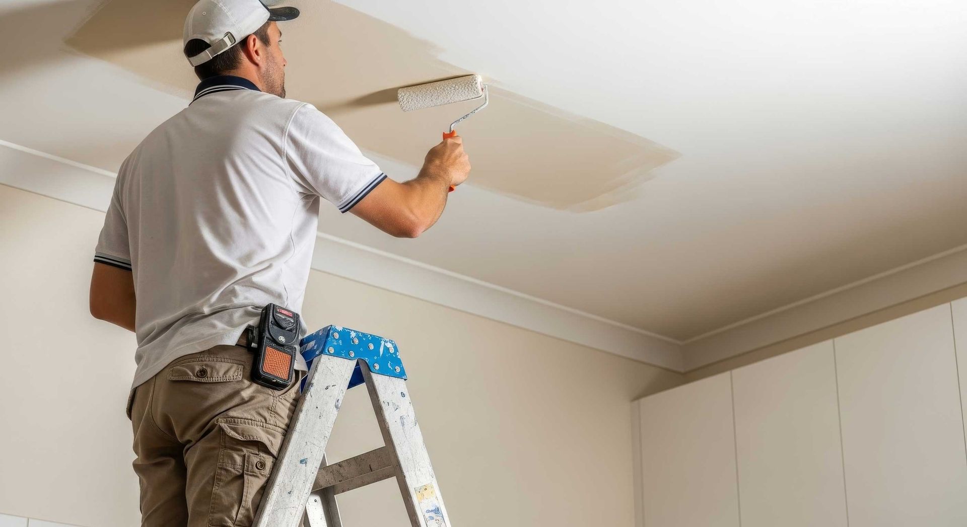Smooth White Ceiling After Expert Painting Gympie