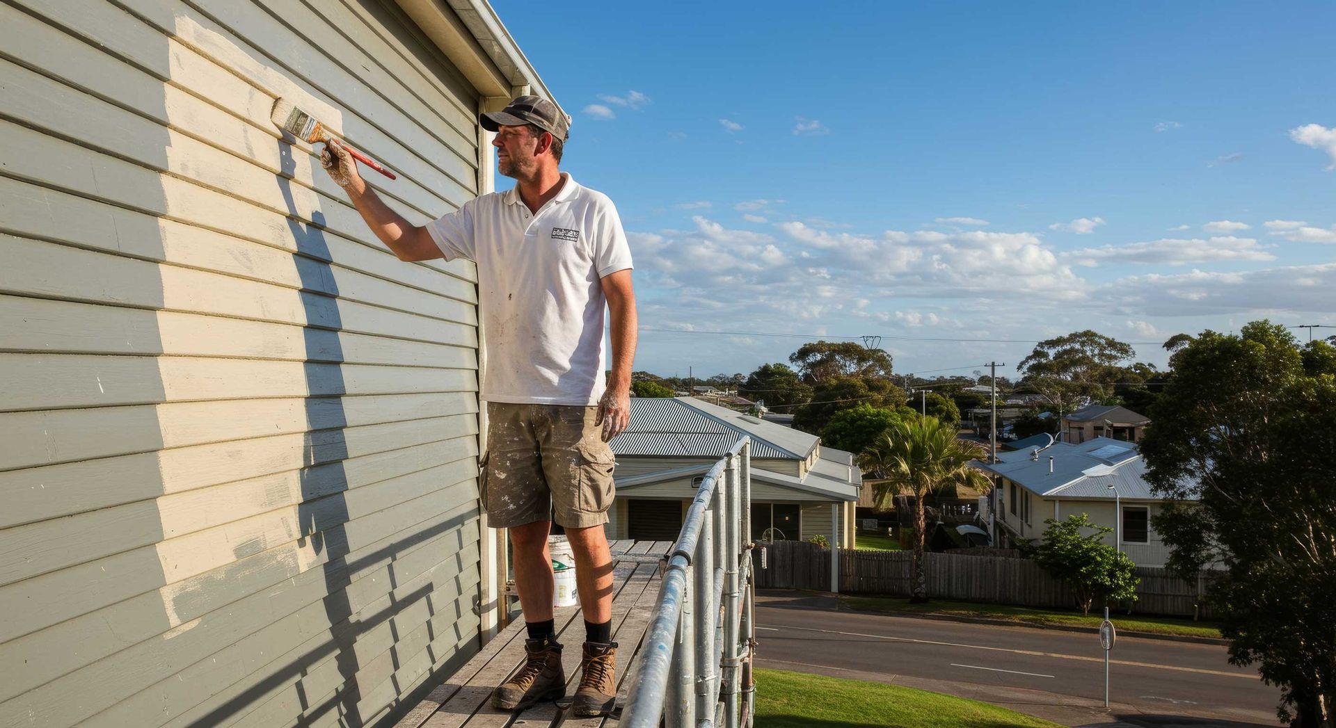 Fresh Exterior Paint on Weatherboard Family Home Gympie