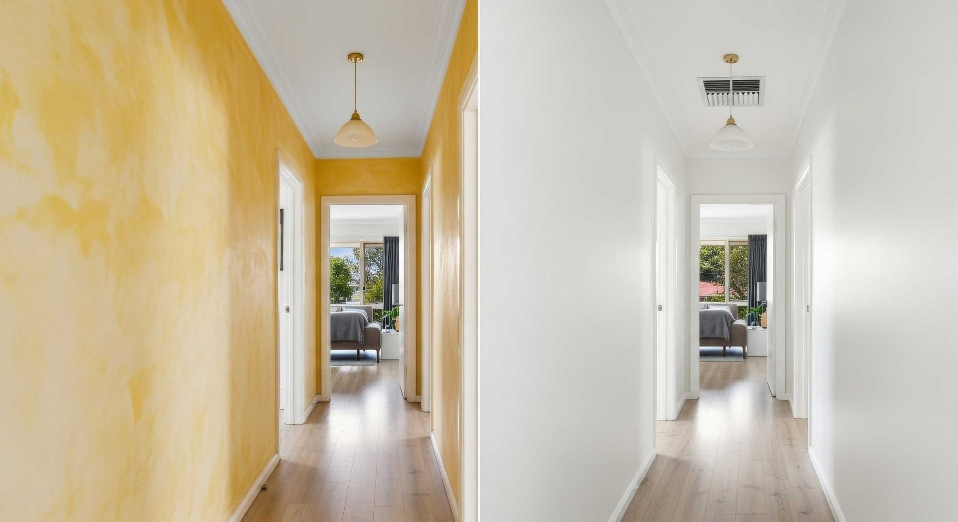 Updated Hallway With Warm Colour Palette Gympie