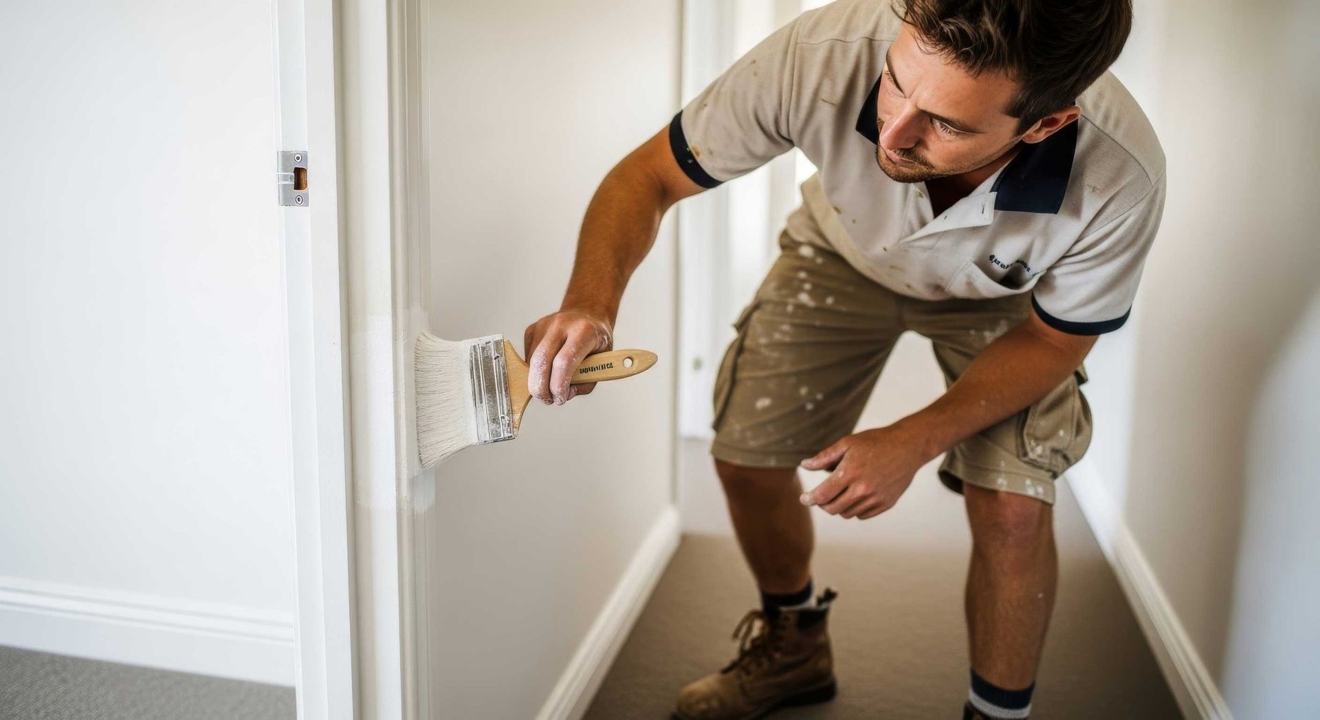 Close-Up of Painter Dipping Brush Gympie