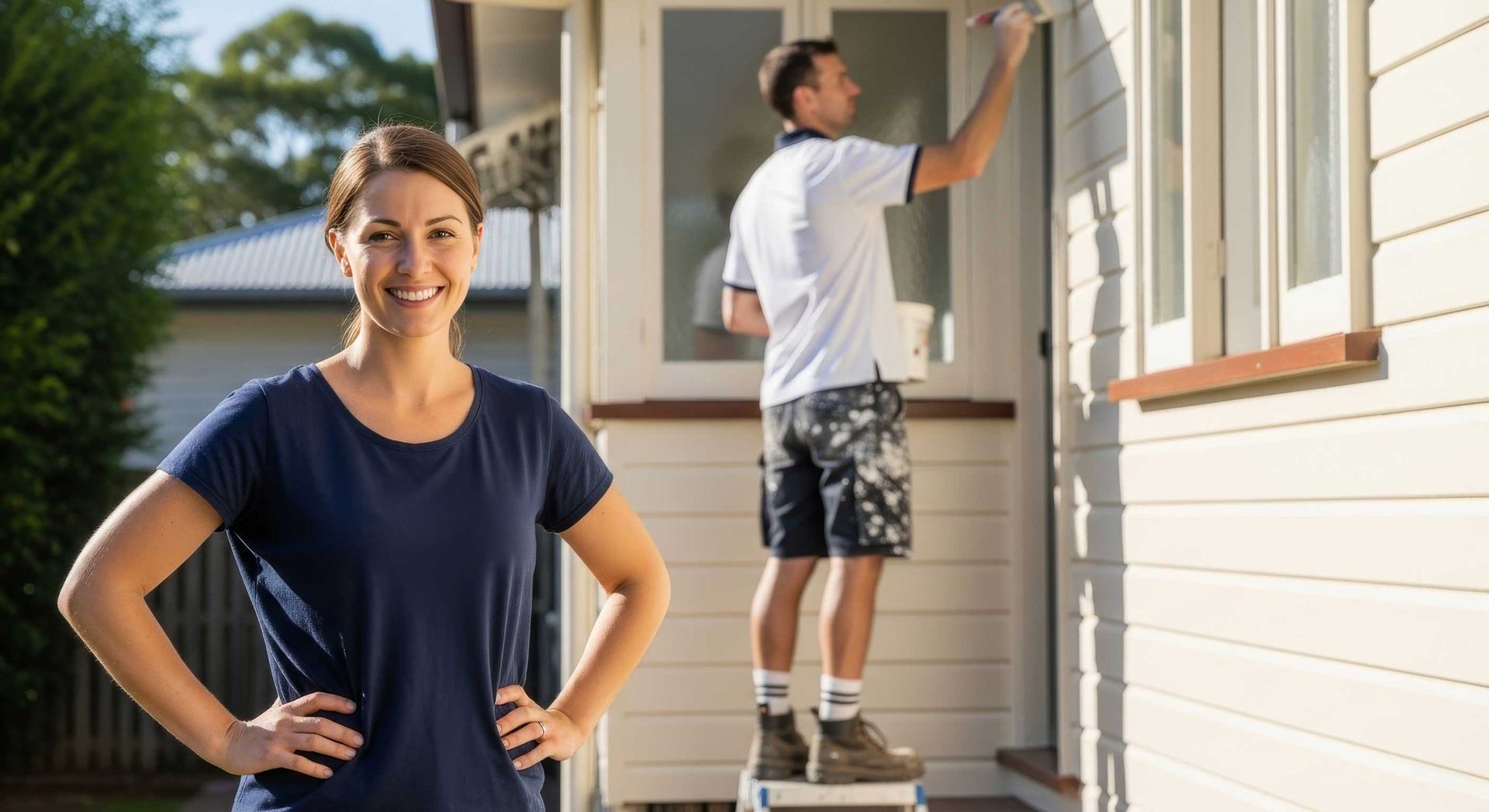 Interior House Painting in a Modern Living Room Gympie