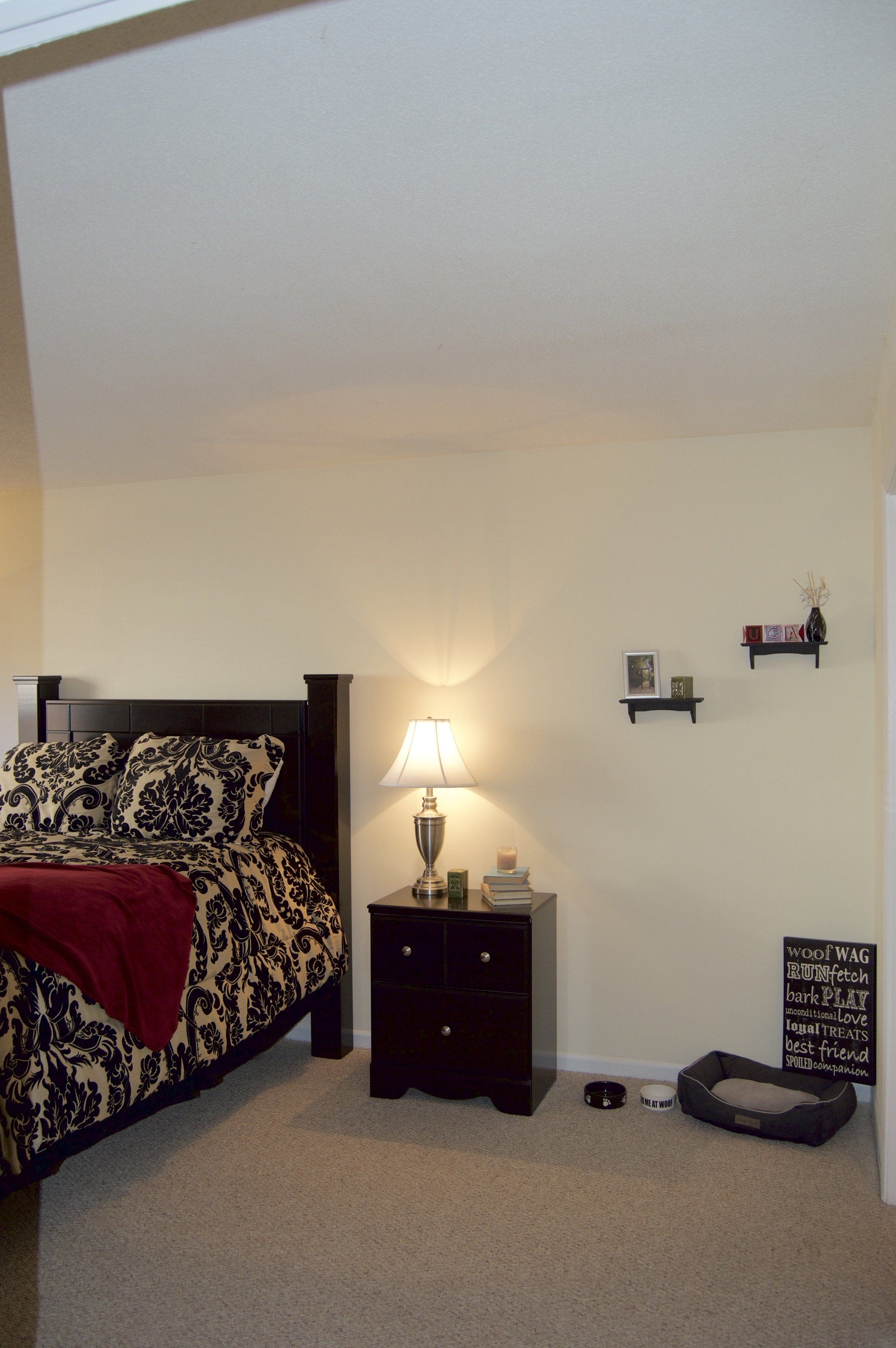 Bedroom with Nightstand | Cambridge Apartments
