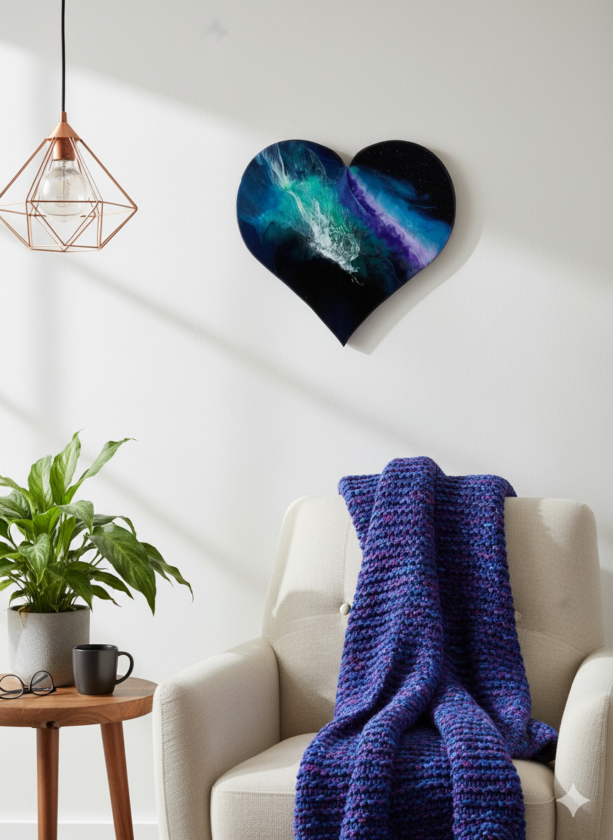 Celestial Heart | Original Resin Artwork