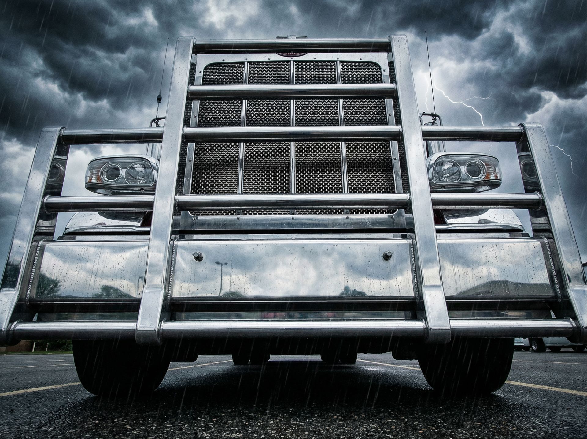  Commercial truck accident scene on Northeast Georgia highway showing damaged 18-wheeler and passeng