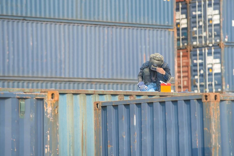 manutenzione container merci