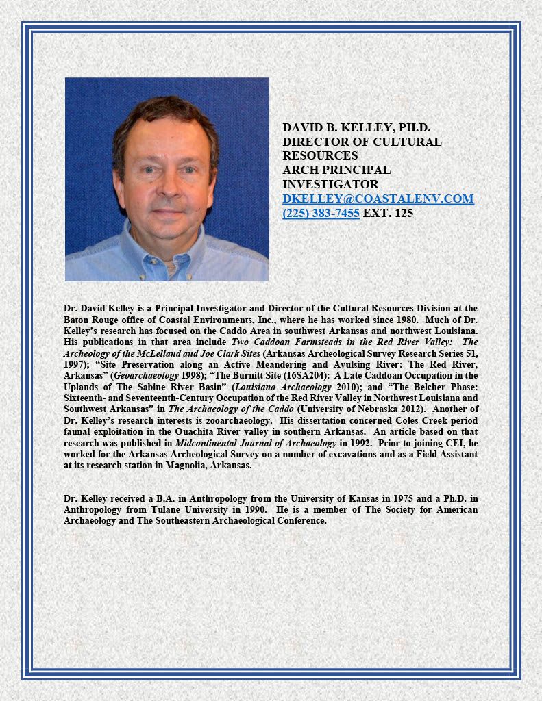 David Kelley Bio - Baton Rouge, LA - Coastal Environments, Inc.