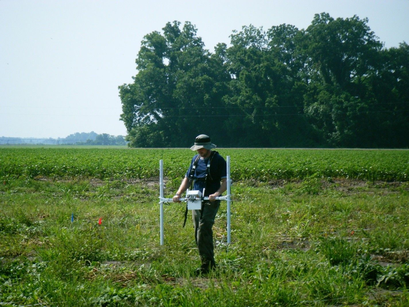 A man is walking through the woods holding a metal detector - Baton Rouge, LA - Coastal Environments, Inc. A man is walking through the woods holding a metal detector - Baton Rouge, LA - Coastal Environments, Inc.