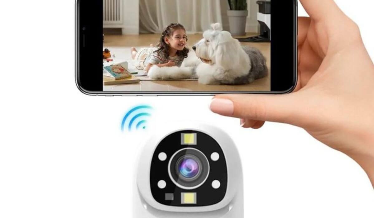 Homeowners calming a pet post false-alarm