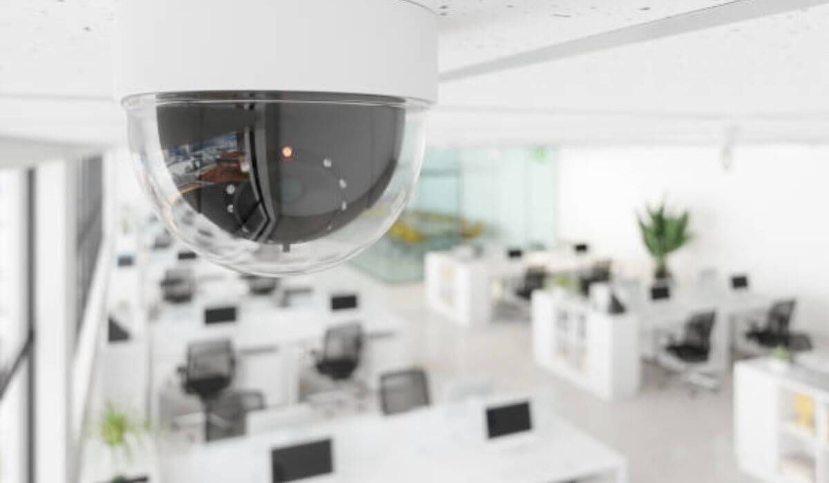 fisheye CCTV camera office