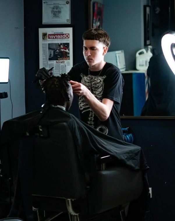Man getting a haircut