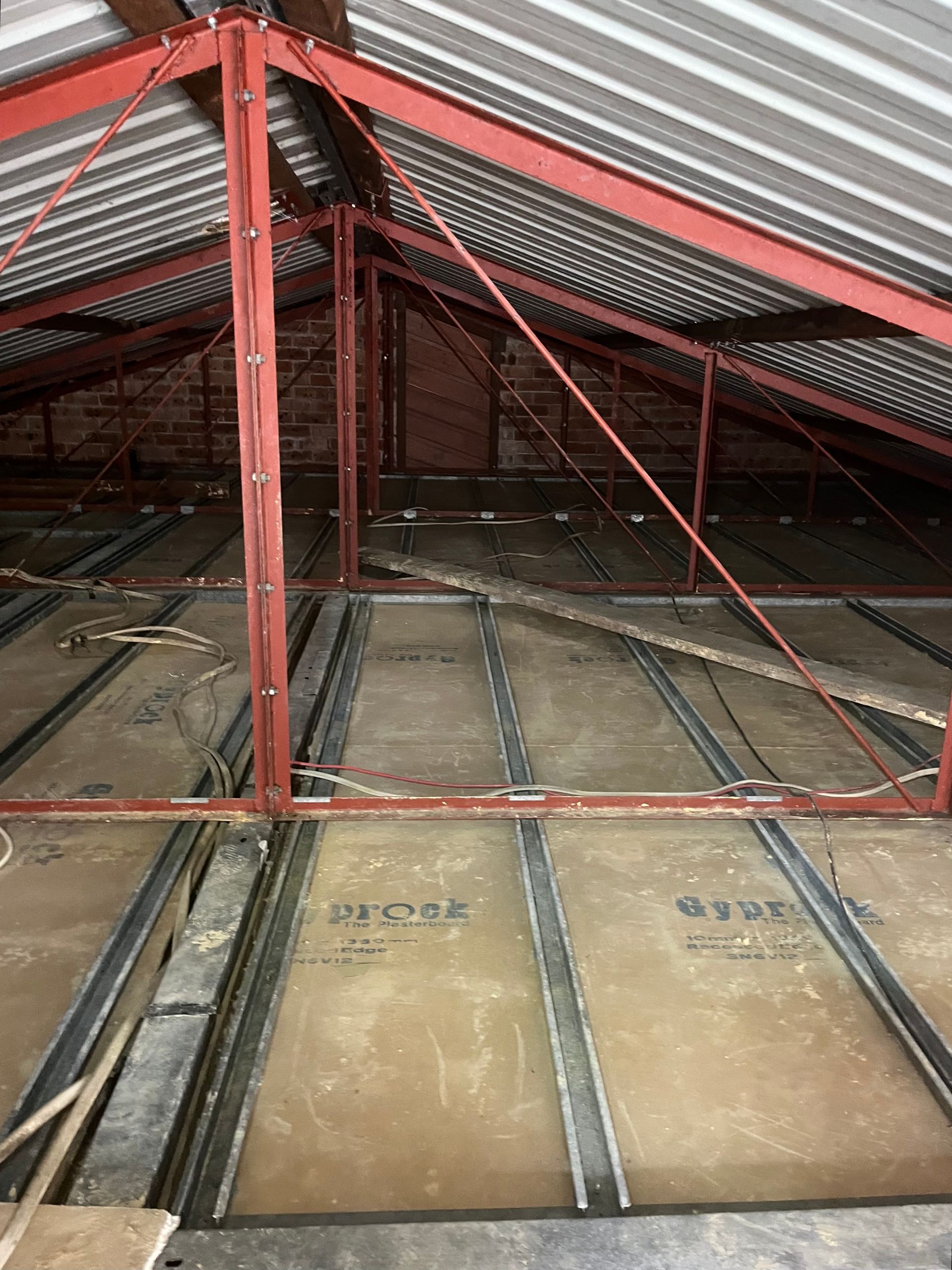 A cleaned and vacuumed out roof cavity after old insualtion was removed.