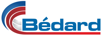 Un logo rouge, blanc et bleu pour bédard