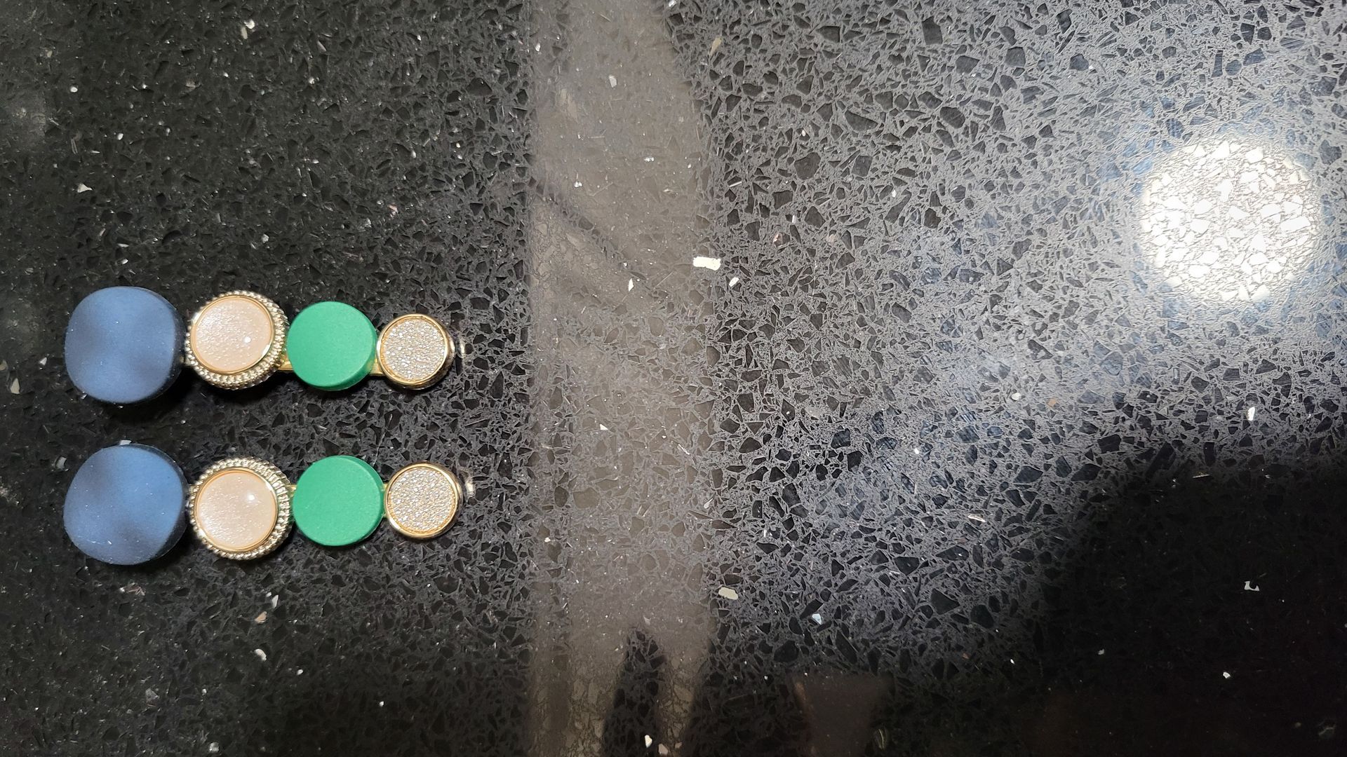 RF368 - 2 Set Navy Blue, and Gold Hair Pin for Woman and Girls,