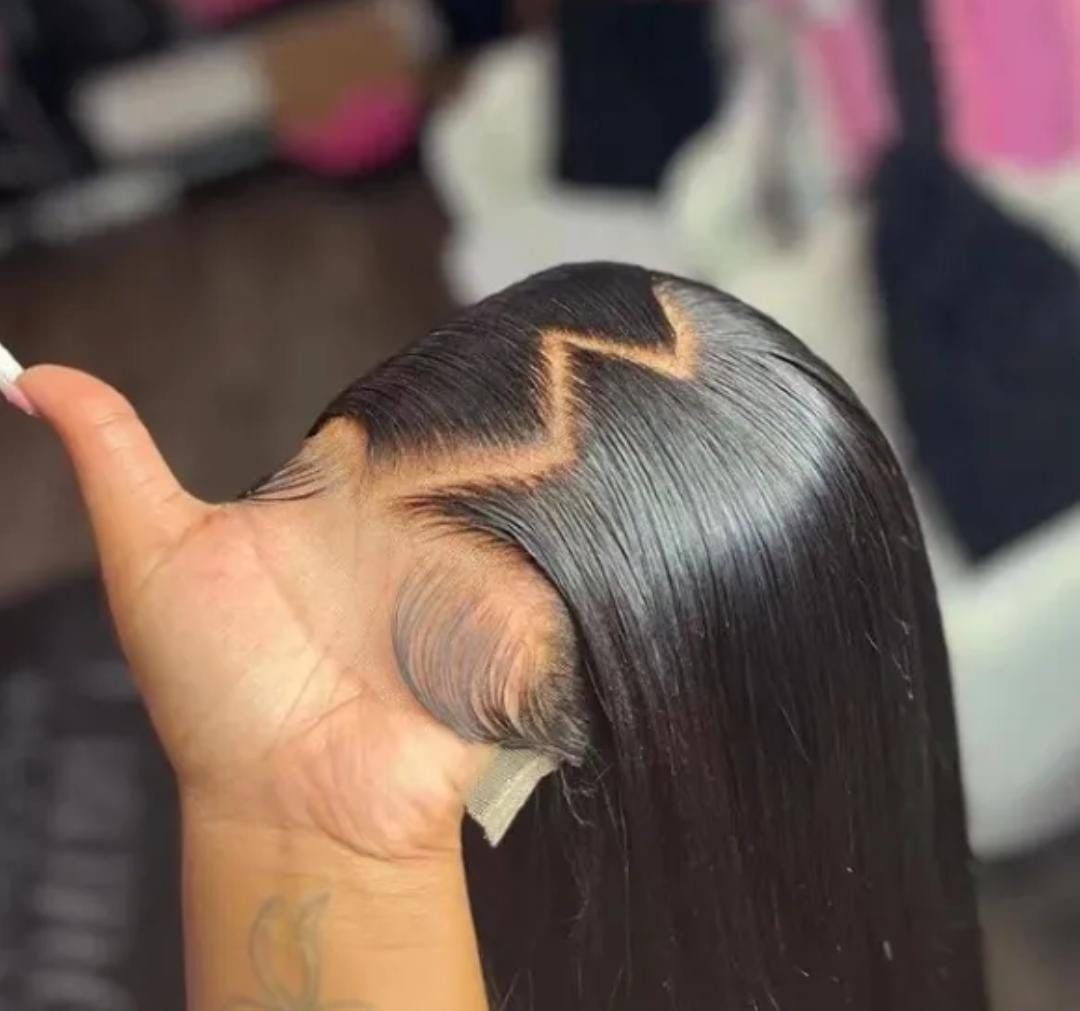 RF368- 10 Inch Natural Black 13x4 HD Transparent Lace Wig.