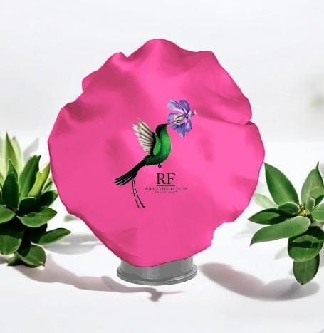 RF368 - Silky Satin Bannet with our logo. No drawstring.