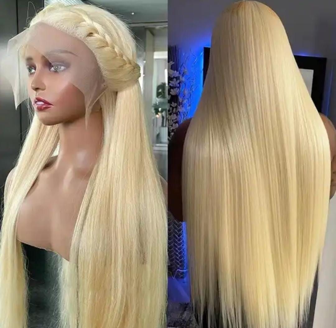 RF368- 30 Inch 613# (Blonde) 13x4 HD Transparent Lace Wig.