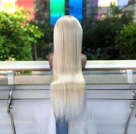RF368 -30 inches ,613 HD Bone Straight 13X4 Frontal Lace Wig Human Hair.