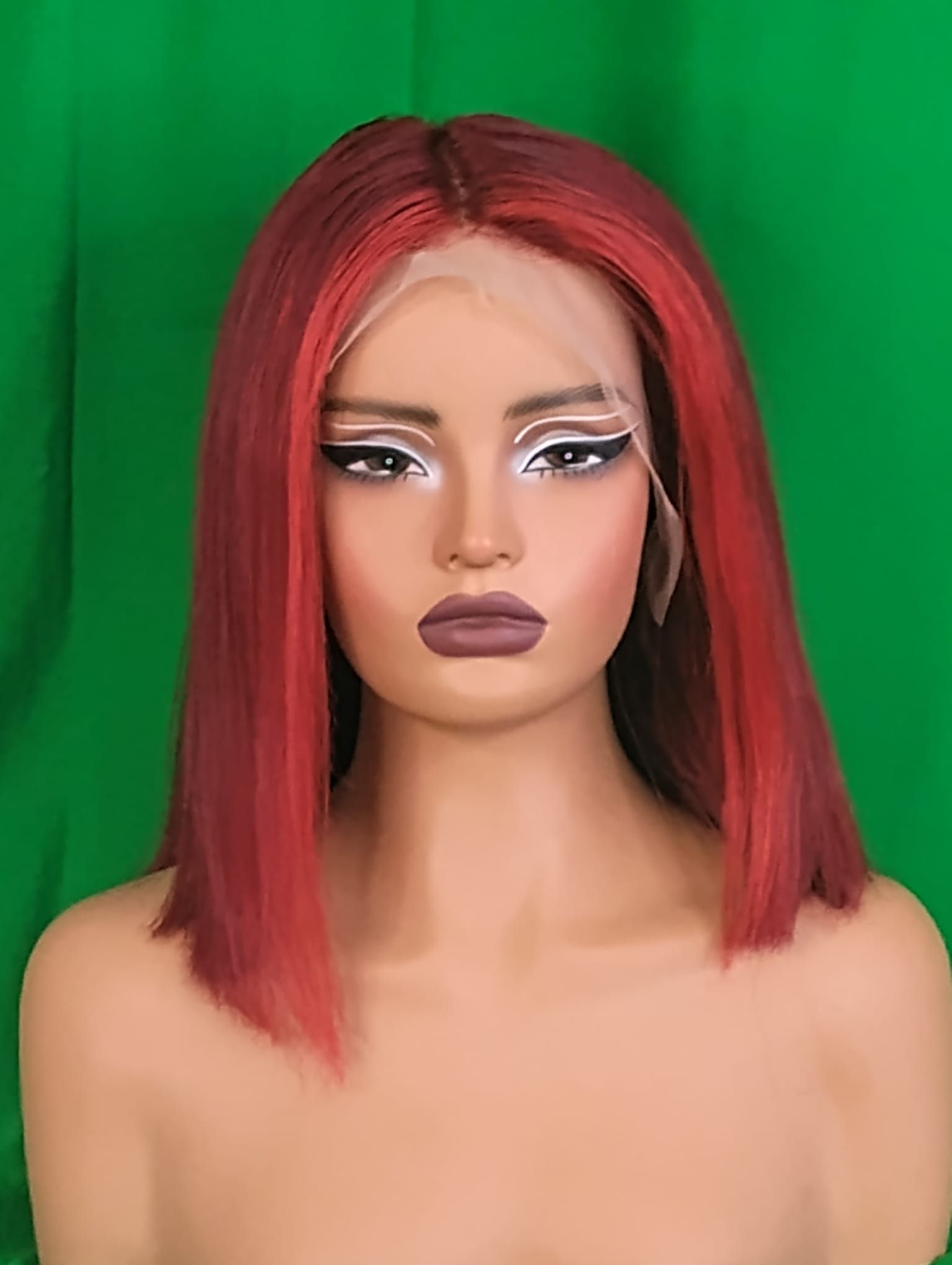 RF368 -14 Inch - 99J# 13x4 Frontal Wig Straight .