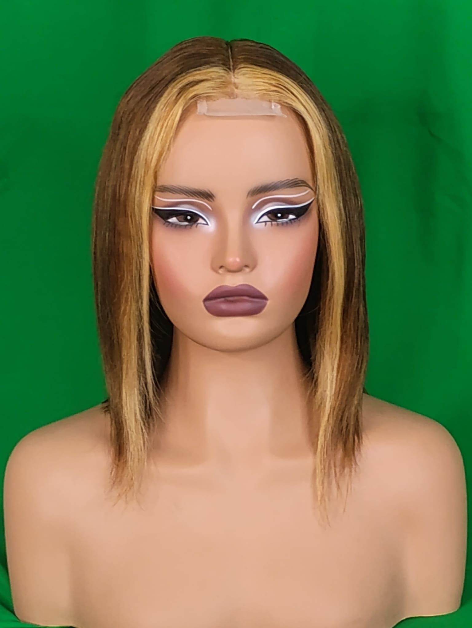 RF368 - 12 Inches 2x6 HD Transparent Lace Wig   Ombre 27/4 # Straight