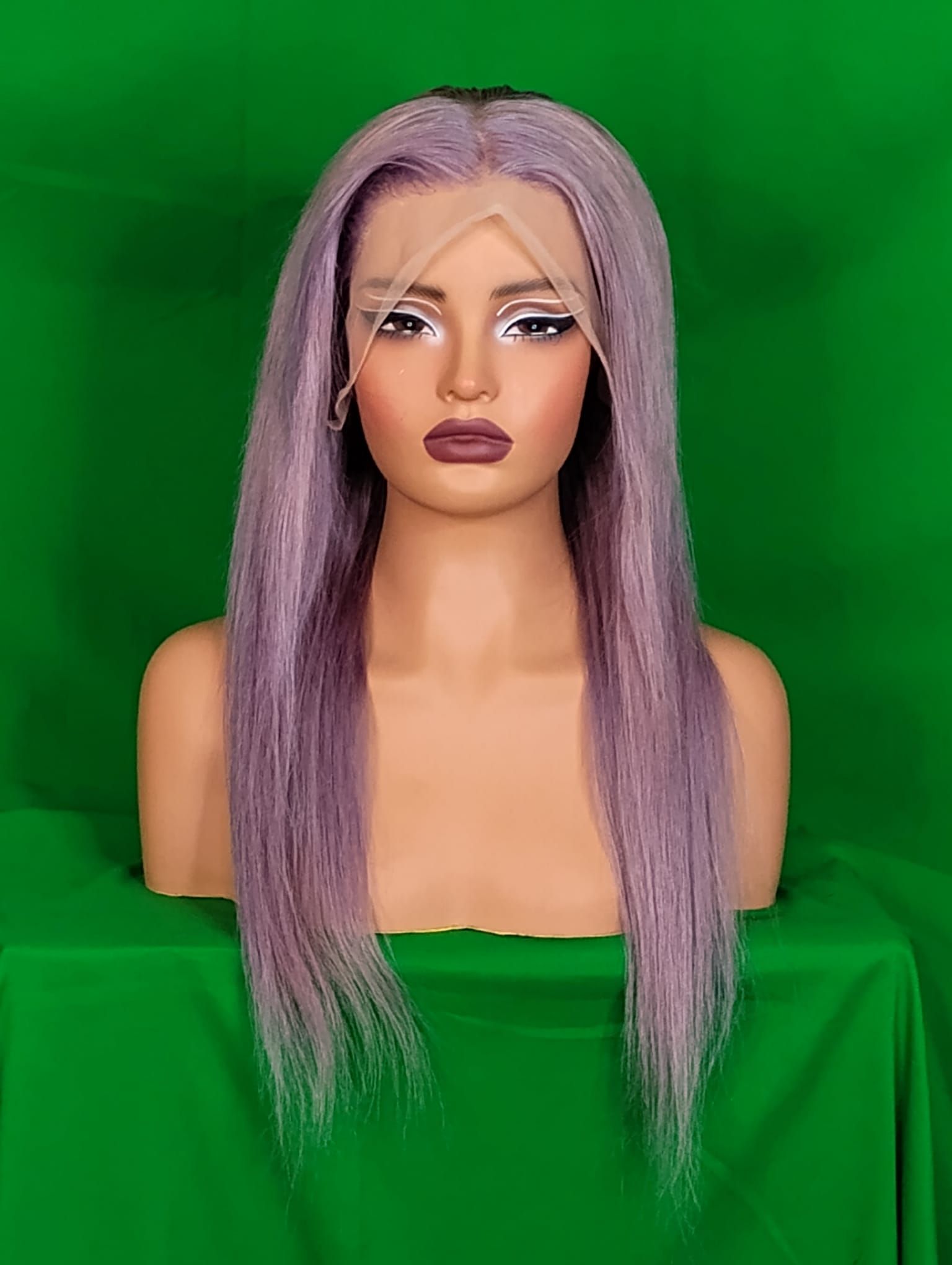 RF368 - 26  Inches 13x4 HD Transparent Lace Wig   Gray Straight