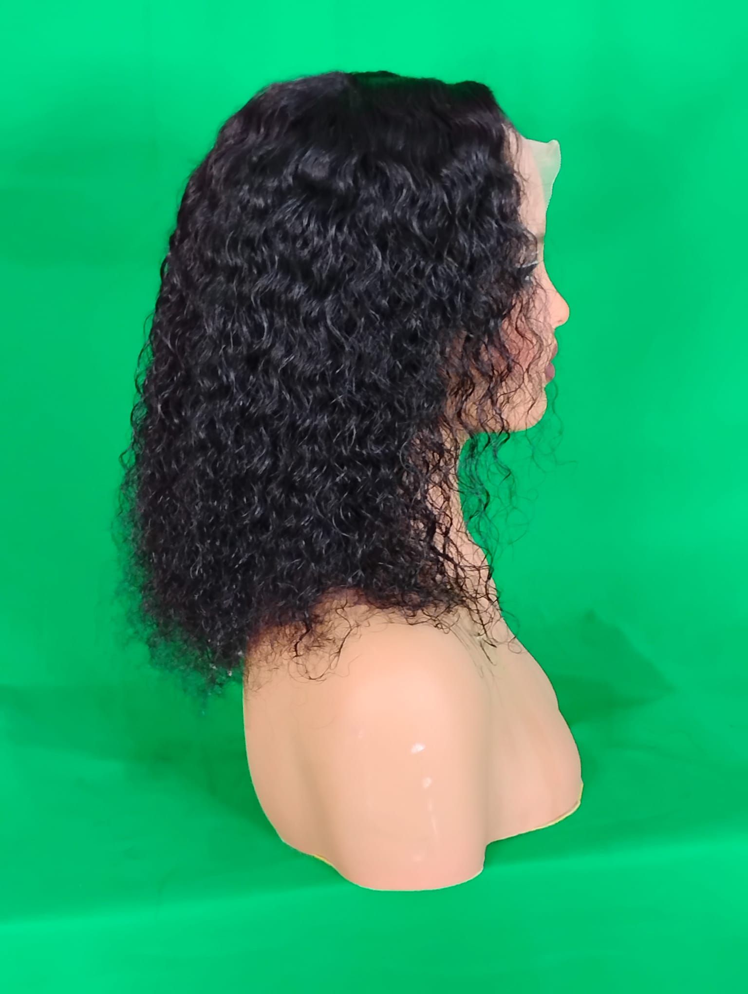 RF368 - 16 Inches 13x4 HD Transparent Lace Wig   National Black Jerry