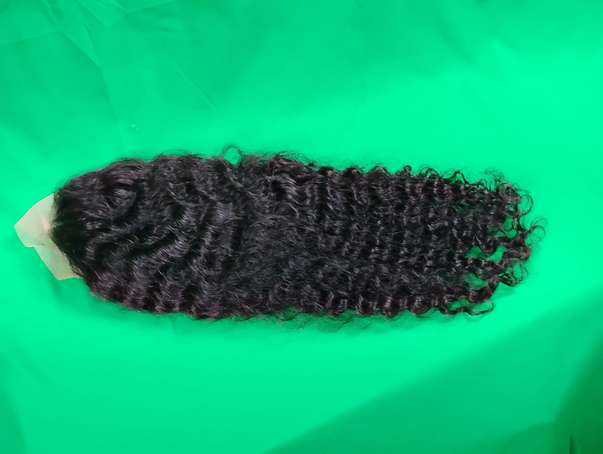 RF368 - 18 Inches 13x4 HD Transparent Lace Wig   Deep Wave Natural Black