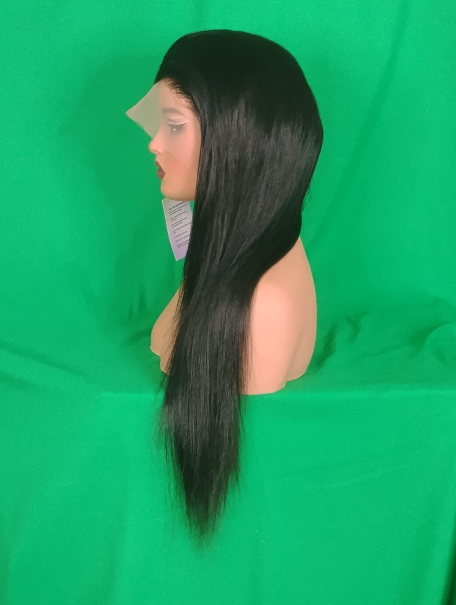 RF368 - 22 Inches 13x4 HD Transparent Lace Wig   National Black Straight