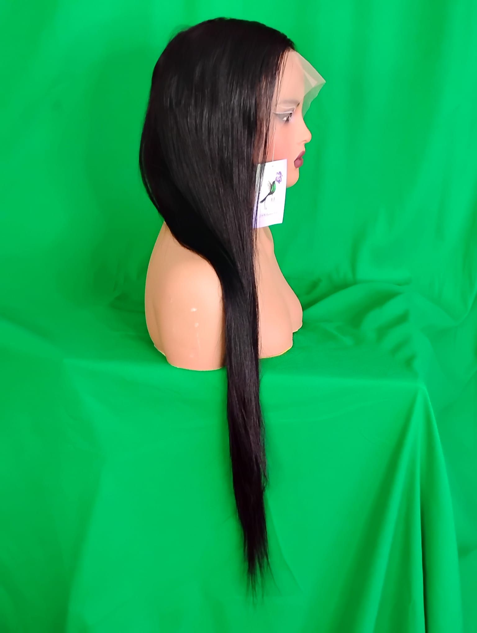 RF368 - 30 Inches 13x4 HD Transparent Lace Wig   National Black Straight