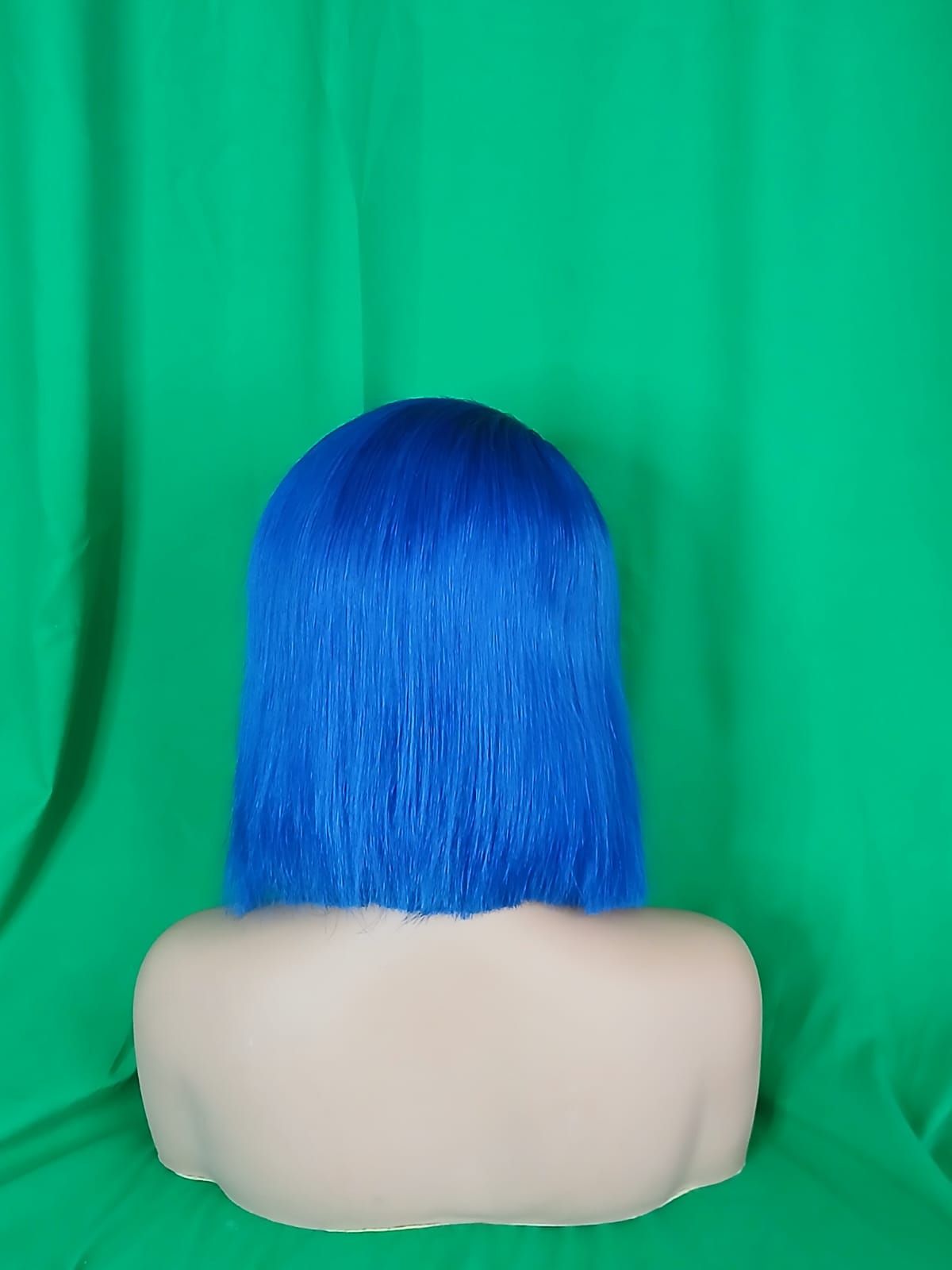 RF368 - 10 Inches 13x4 HD Transparent Lace Wig Royal Blue Straight Bob