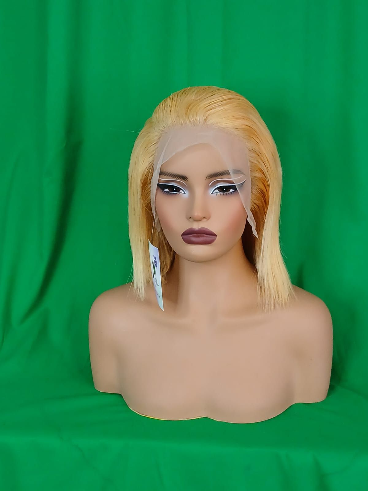 RF368 - 10 Inches 13x4 HD Transparent Lace Wig   613# Straight Bob