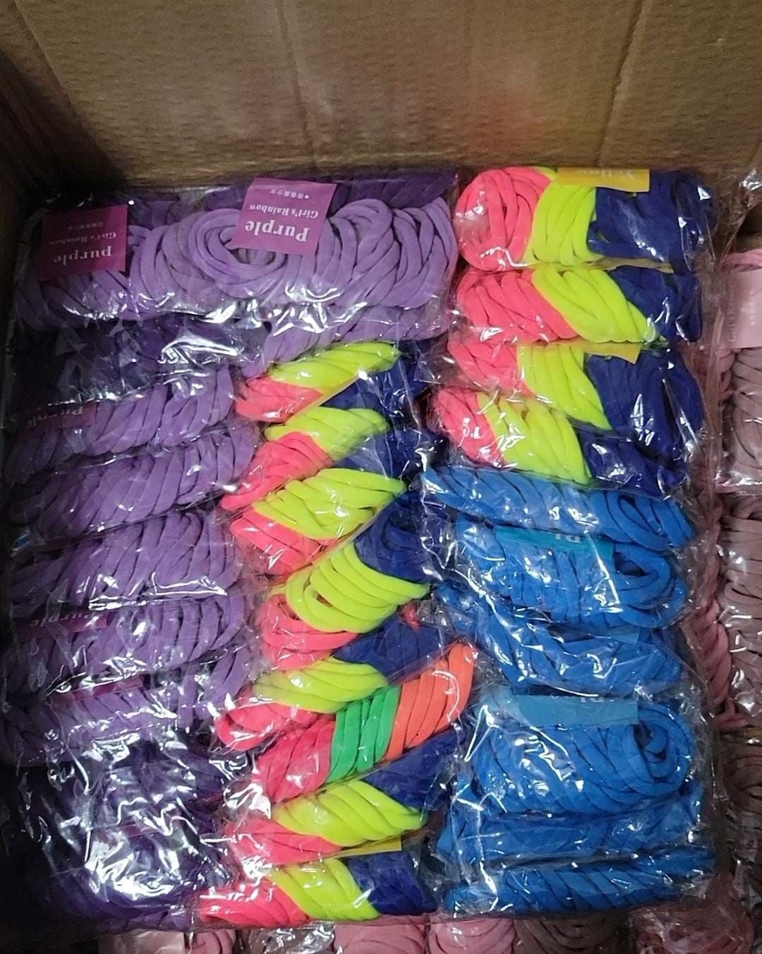 RF368 - 50 Pcs/Pack Gradient Color Elastic Hair Ties, Elastic Seamless Hair Tie for Women and Girls Daily Wear.