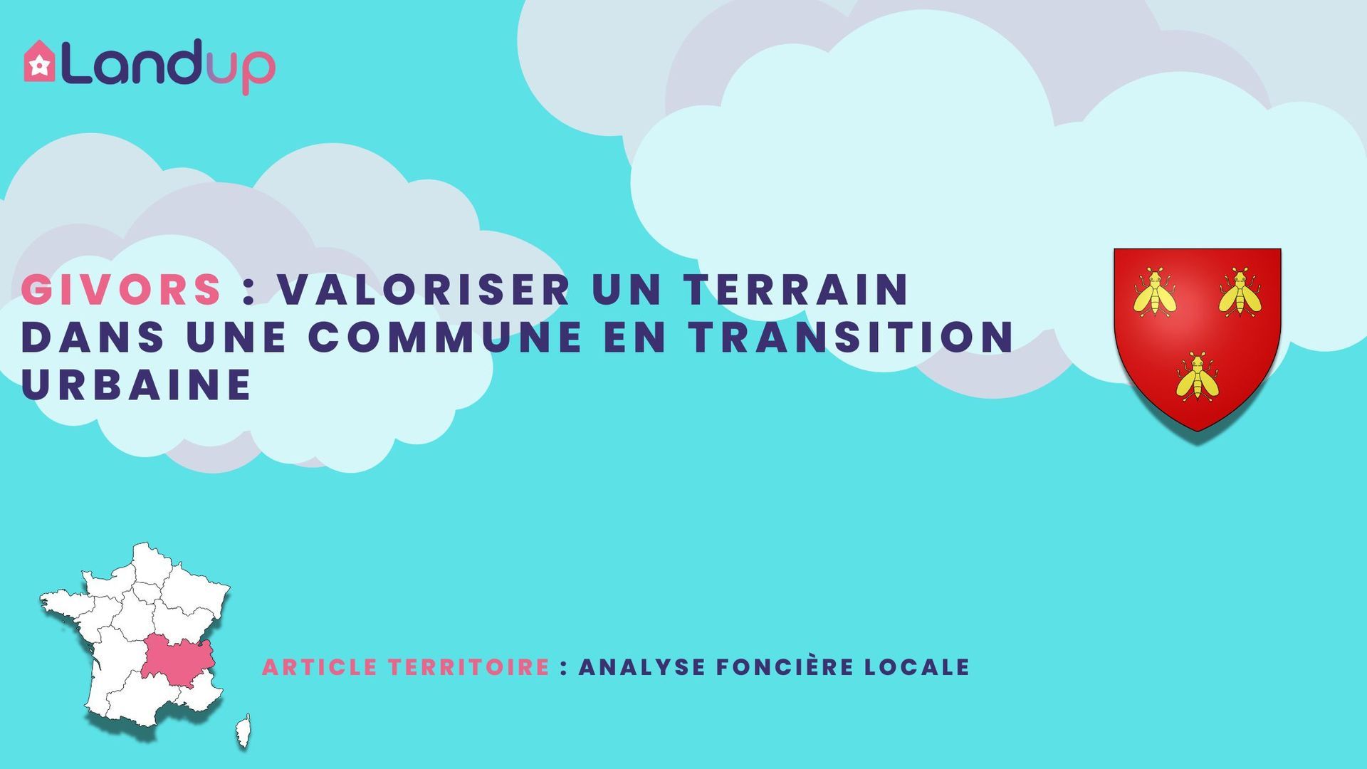 Une analyse de la comme de Givors par Landup avec le blason de la ville