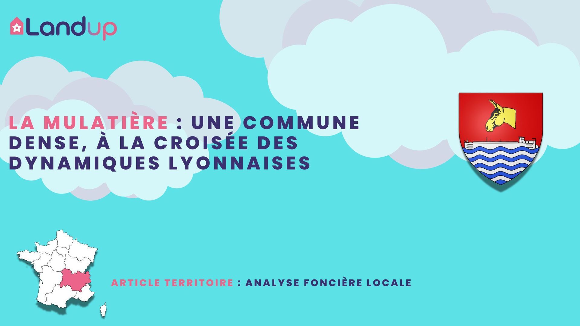 Visuel Landup avec le titre de l’article et le blason de la commune de La Mulatière