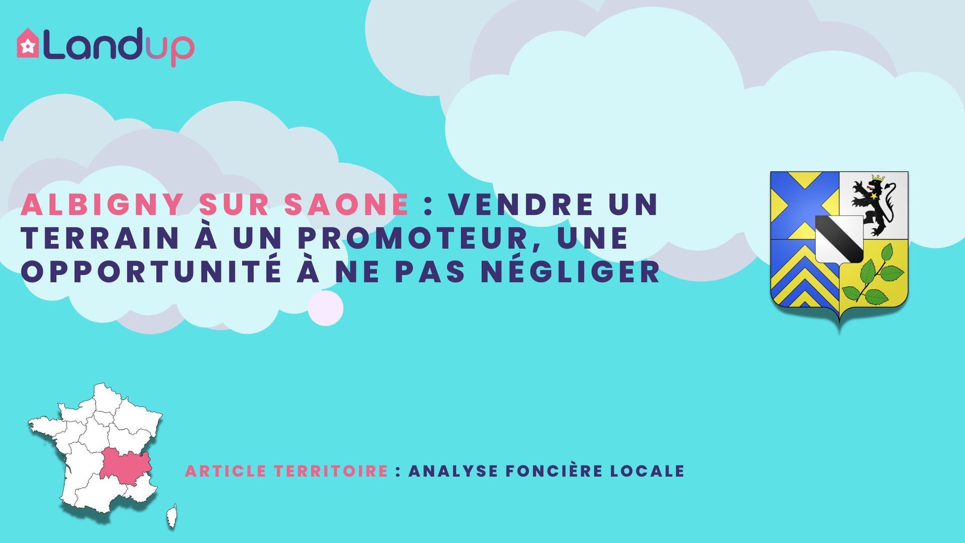 Illustration de l’article Landup sur Albigny sur Saône avec l'écusson de la ville 
