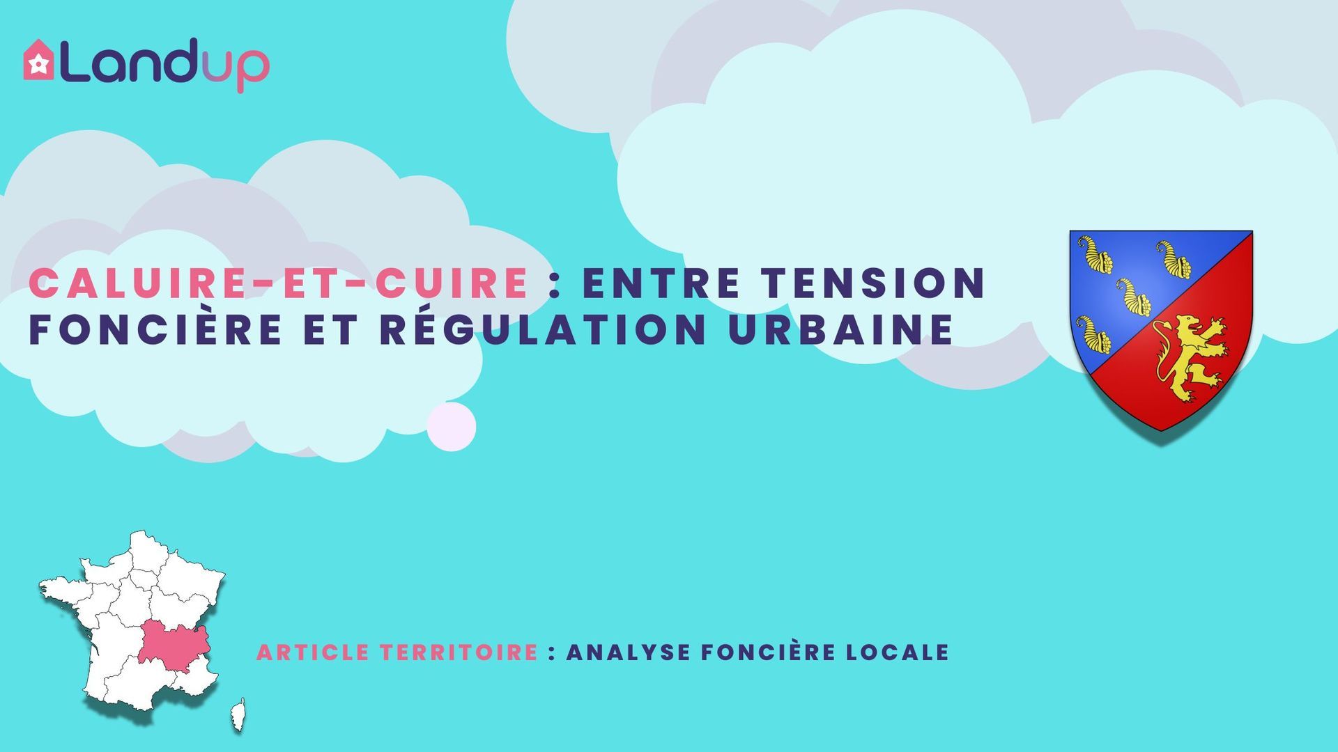 une analyse de Landup sur la ville de caluire et cuire avec le blason de la ville
