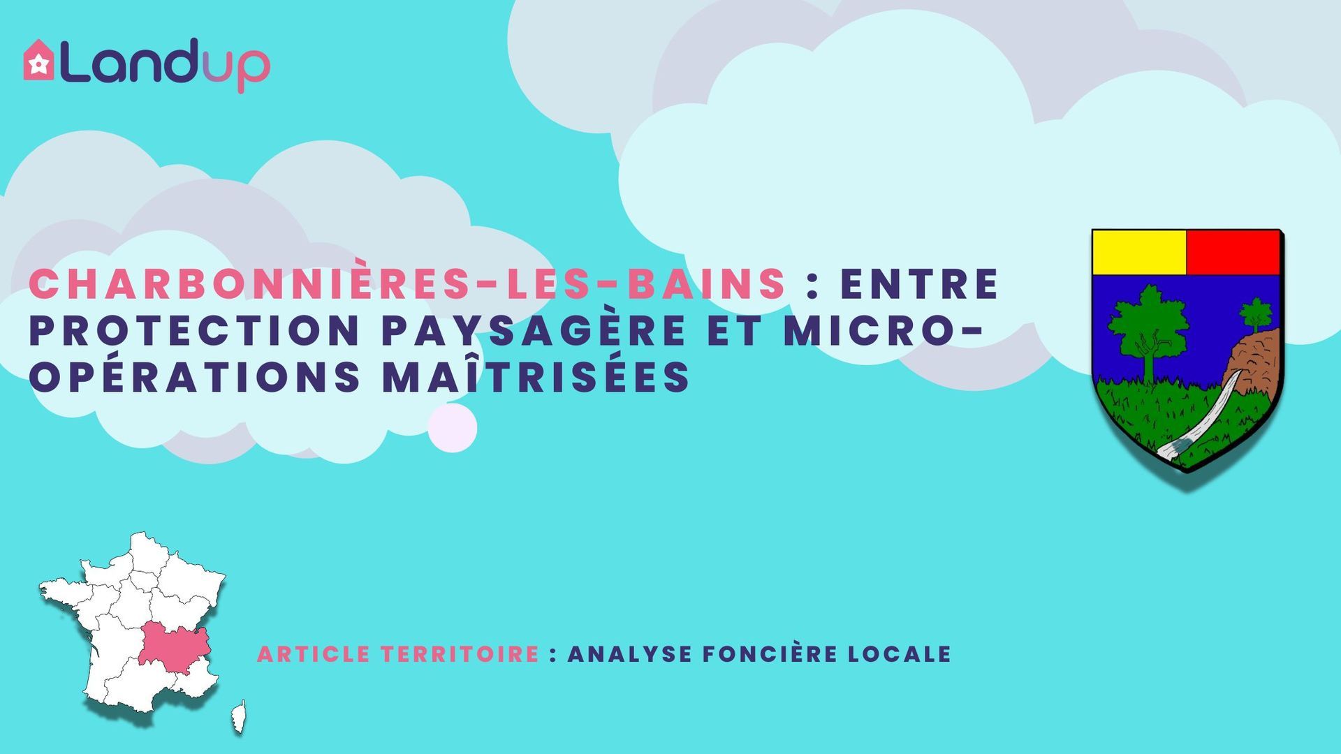 une analyse territoriale de Landup avec le blason de Charbonnières les bains