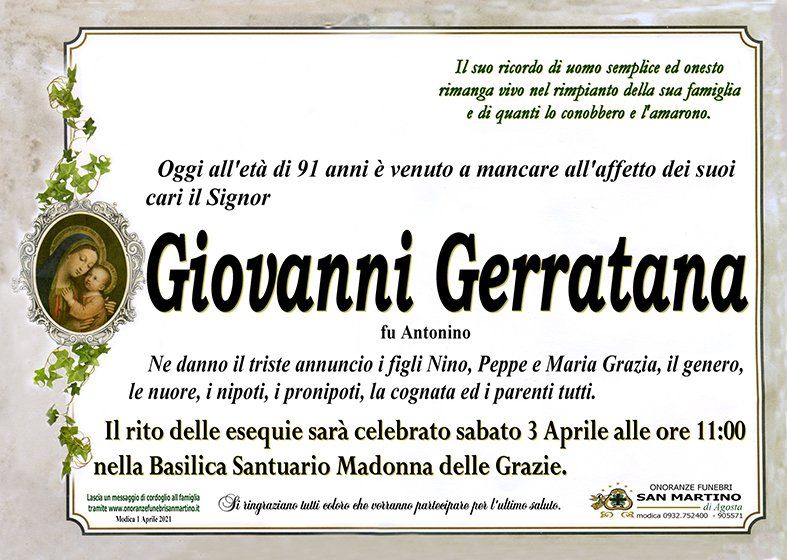 necrologio Gioivanni Gerratana