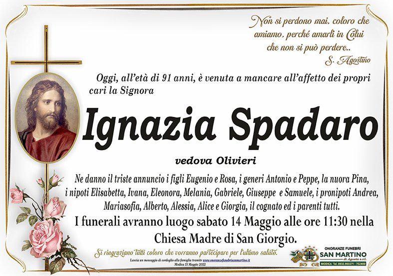 necrologio Ignazia Spadaro