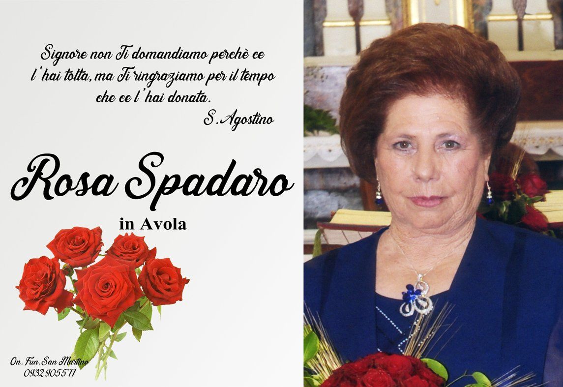 necrologio Rosa Spadaro
