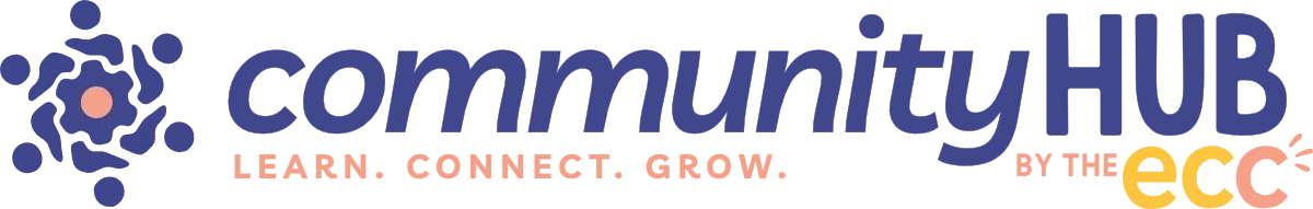 CommunityHUB logo; learn. connect. grow.