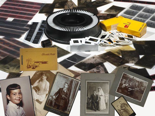 Box full of old photographs