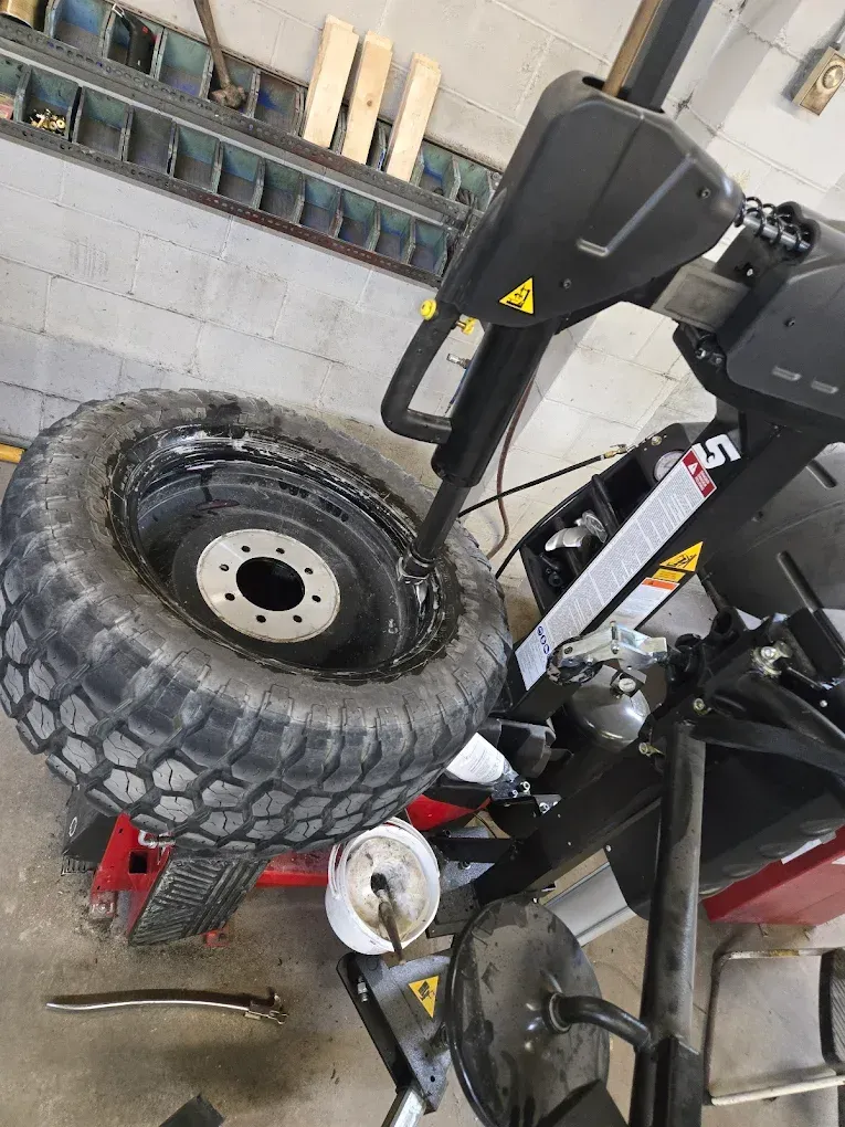 a brand new, clean tire